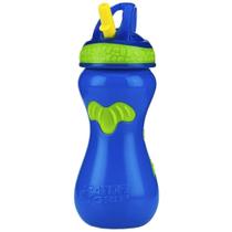 Copo Gator Grip Canudo Rígido 450ml +18M Azul Nuby