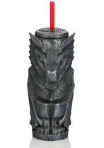 Copo Geeki Tikis Drogon de Game of Thrones Copo oficial colecionável de plástico estilo Tiki com tampa Comporta 23 onças