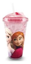 Copo Gel Congelante Infantil Menina Rosa Frozen 450ml - Disney