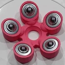 Copo Giratório para Bola de Boliche Rosa em Plástico Resistente