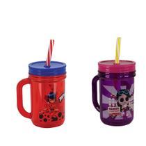 Copo Happy Miraculous e Clube da Anittinha alça meninas 2un