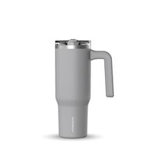 Copo Hydrapeak Voyager 950 ml com alça e tampa de palha cinza