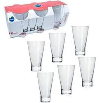 Copo Ilhabela 400ml Kit com 6 Peças Vidro Incolor Long Drink - Divino Louças
