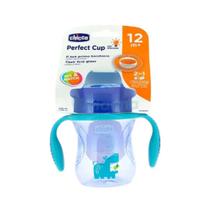 Copo Infantil 360 Chicco Perfect +12M Antivazamento e Livre de BPA - Azul