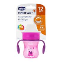 Copo Infantil 360 Chicco Perfect +12M Antivazamento e Livre de BPA - Rosa