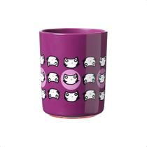 Copo Infantil Anti-queda No Knock 190 ML Difícil de Derrubar Roxo Gatinhos Desenvolvimento da Coordenação - Multikids