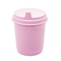 Copo Infantil Antivazamento com Tampa e Bico Urso Rosa 450ml Lyor Copo Infantil Antivazamento com Tampa e Bico Urso Rosa 450ml Lyor