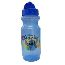 Copo Infantil Bico Retrátil com Canudo de Silicone 580ml Stitch Azul - BabyGo