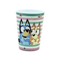 Copo Infantil Bluey de Plástico Base de Ovo de Pascoa Original Plasutil Copo Infantil Bluey de Plástico Base de Ovo de Pascoa Original Plasutil