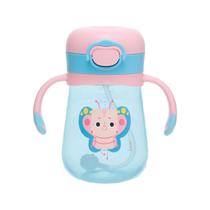 Copo Infantil c/ Canudo Antivazamento Kouii Borboleta