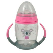 Copo Infantil Canudo Silicone Alça Tampa 230ml Coala Clingo