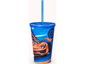 Copo Infantil Carro Speed Com Tampa Canudo 550ml Usual