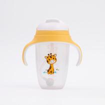 Copo Infantil com Alça e Canudo Sol 300ml Petit Piá