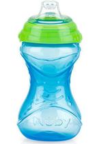 Copo Infantil Com Bico De Silicone Nuby Azul 300Ml - Cajovil