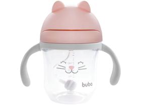 Copo Infantil com Canudo 220ml Buba Gatinho Copo Infantil com Canudo 220ml Buba Gatinho