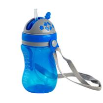 Copo Infantil com Canudo azul 320ml Clingo
