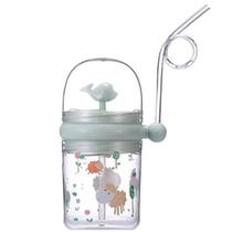 Copo Infantil com Canudo Baleia 250ml Verde TOP1150 - DL Festas