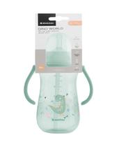 Copo Infantil com Canudo de Silicone Dino World Mint 300ml KikkaBoo