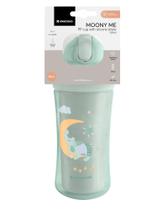 Copo Infantil com Canudo de Silicone Moony Me Mint 220ml KikkaBoo