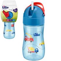 Copo Infantil com Canudo e Alças Antivazamento 300ml Canudo de Silicone Para +12 Meses Evolution Menino - Lillo