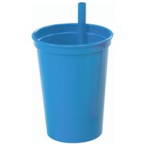 Copo Infantil com canudo fixo 330ml Plasutil ref.2581 Copo Infantil com canudo fixo 330ml Plasutil ref.2581