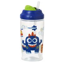 Copo Infantil com Canudo Retrátil 360ml Azul -Neopan - Não Disponível