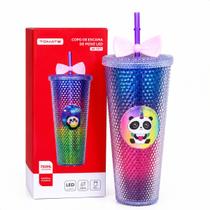 Copo Infantil com LED 750ml com Tampa e Canudo Divertido Ursinho ou Dinossauro Reutilizável Copo Infantil com LED 750ml com Tampa e Canudo Divertido Ursinho ou Dinossauro Reutilizável