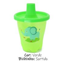 Copo Infantil com tampa e biquinho Colorido 300ml