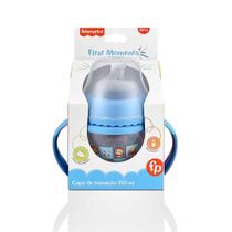 Copo Infantil de Transição 150 ml com Bico Extra + Alça Removível-Azul Lollypop BB10 - First Mom