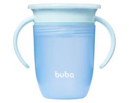 Copo Infantil De Treinamento 360 Antivazamento Com Alça 210 ml Azul Buba