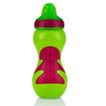 Copo Infantil Gator Grip Com Canudo Verde/Rosa Nuby