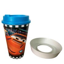 Copo infantil menino com tampa 700ml com petisqueira removível livre de bpa