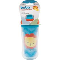 Copo Infantil Parede Dupla Animal Fun 320 Ml com Canudo Leao Buba