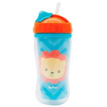 Copo Infantil Parede Dupla e Canudo Leão 320ml Buba