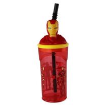 Copo Infantil Personagem Disney 3D Tampa Com Canudo 360ml Licenciado Plástico Seguro Reutilizavel
