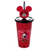 Copo Infantil Plasutil Minnie Com Canudo Juvenil Prático Menina Enxoval Copo Infantil Plasutil Minnie Com Canudo Juvenil Prático Menina Enxoval