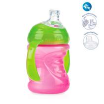 Copo Infantil Rosa Transição com Alça Antivazamento Bico de Silicone Nuby Escolar Volta ás Aulas Copo Infantil Rosa Transição com Alça Antivazamento Bico de Silicone Nuby Escolar Volta ás Aulas