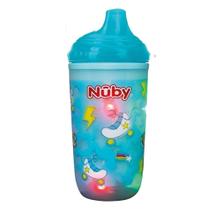 Copo infantil térmico pisca-pisca com bico rígido muito rigido 300ml - nuby