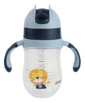 Copo Infantil Transição Leão Canudo Silicone Alça 220ml 6m