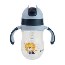 Copo Infantil Transição Leão Canudo Silicone Alça 220ml 6m