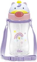 Copo Infantil Tritan com Alça e Canudo 400ml Lillo 3+ Anos Copo Infantil Tritan com Alça e Canudo 400ml Lillo 3+ Anos