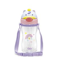 Copo Infantil Tritan com Alça e Canudo Unicórnio 400ml Lillo Copo Infantil Tritan com Alça e Canudo Unicórnio 400ml Lillo