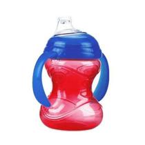 Copo Infantil Vermelho Transição com Alça Antivazamento Bico de Silicone Nuby Escolar Volta ás Aulas