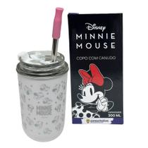 Copo Inox Canudo e Tampa 300ML MINNIE MOUSE - Zona Criativa