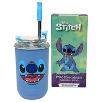 Copo Inox Canudo e Tampa 300ML STITCH DISNEY - Zona Criativa