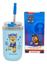 Copo Inox Com Canudo 300ml Patrulha Canina Chase Oficial Zc Copo Inox Com Canudo 300ml Patrulha Canina Chase Oficial Zc