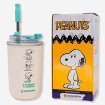 Copo Inox Neo com canudo 300ML Snoopy Licenciado Cor:Branca Copo Inox Neo com canudo 300ML Snoopy Licenciado Cor:Branca