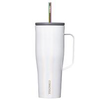 Copo isolado Corkcicle Cold Cup XL 30 onças com alça e canudo Copo isolado Corkcicle Cold Cup XL 30 onças com alça e canudo