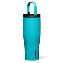Copo isolado Corkcicle Go Cup XL 900 ml azul capri Copo isolado Corkcicle Go Cup XL 900 ml azul capri