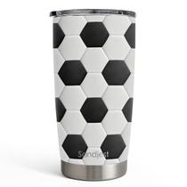 Copo isolado de aço inoxidável SANDJEST Soccer 600 ml